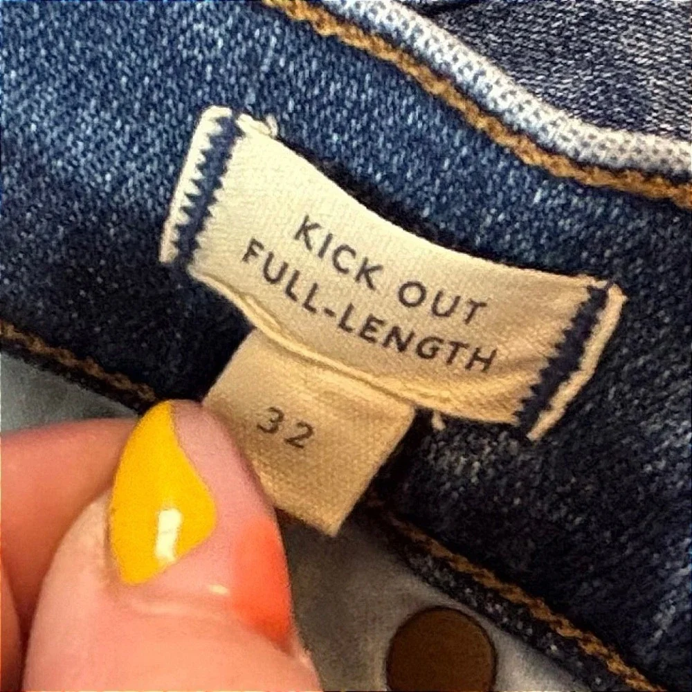 Madewell Women's Dark Blue Flare Wide Leg Jeans